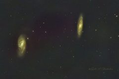 Galaxies M65 and M66 of the Leo Triplet